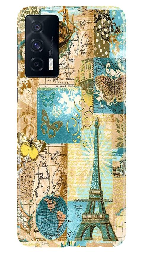 Travel Eiffel Tower Case for Vivo iQOO 7 (Design No. 206)