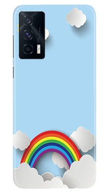 Rainbow Mobile Back Case for Vivo iQOO 7 (Design - 225)