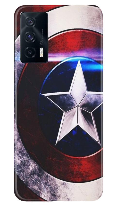 Captain America Shield Case for Vivo iQOO 7 (Design No. 250)