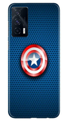Captain America Shield Mobile Back Case for Vivo iQOO 7 (Design - 253)