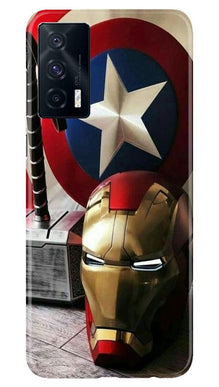 Ironman Captain America Mobile Back Case for Vivo iQOO 7 (Design - 254)