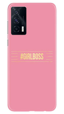 Girl Boss Pink Mobile Back Case for Vivo iQOO 7 (Design - 263)