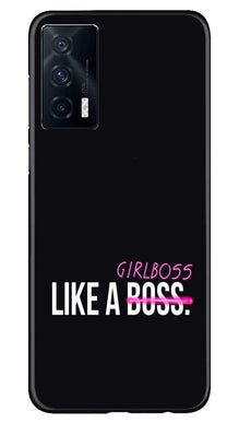 Like a Girl Boss Mobile Back Case for Vivo iQOO 7 (Design - 265)