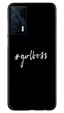 #GirlBoss Mobile Back Case for Vivo iQOO 7 (Design - 266)