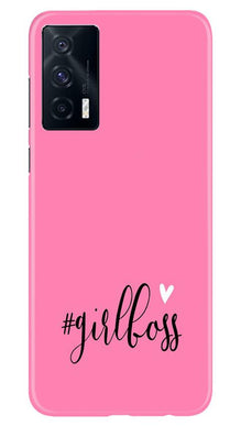 Girl Boss Pink Mobile Back Case for Vivo iQOO 7 (Design - 269)