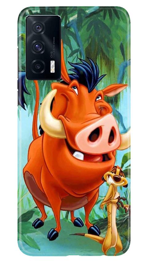 Timon and Pumbaa Mobile Back Case for Vivo iQOO 7 (Design - 305)
