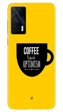Coffee Optimism Mobile Back Case for Vivo iQOO 7 (Design - 353)