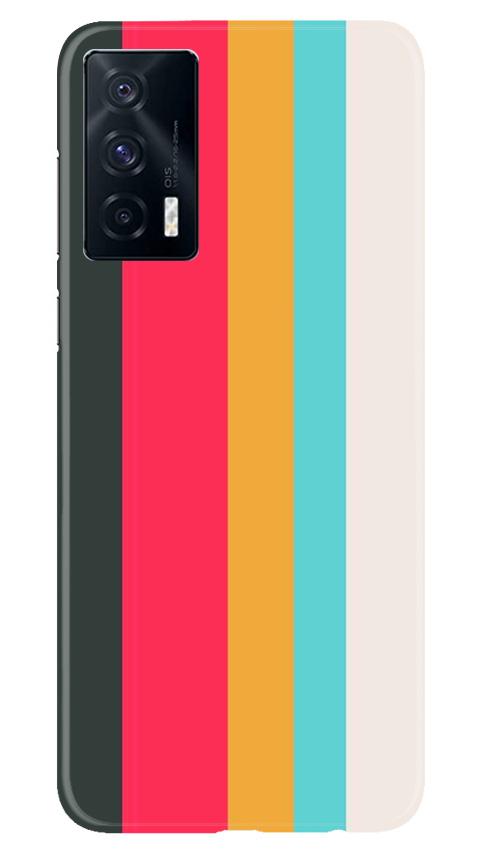Color Pattern Mobile Back Case for Vivo iQOO 7 (Design - 369)