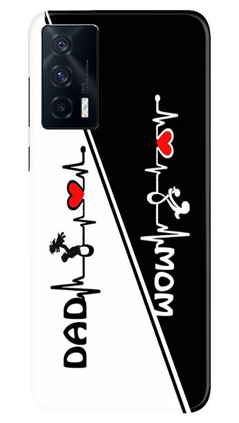 Love Mom Dad Mobile Back Case for Vivo iQOO 7 (Design - 385)