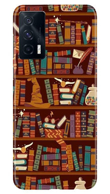 Book Shelf Mobile Back Case for Vivo iQOO 7 (Design - 390)
