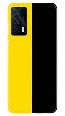 Black Yellow Pattern Mobile Back Case for Vivo iQOO 7 (Design - 397)