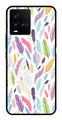 Colorful Feathers Metal Mobile Case for Vivo iQOO 9T 5G   (Design No -06)