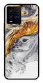Marble Pattern Metal Mobile Case for Vivo iQOO 9T 5G   (Design No -36)