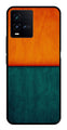 Orange Green Pattern Metal Mobile Case for Vivo iQOO 9T 5G   (Design No -45)