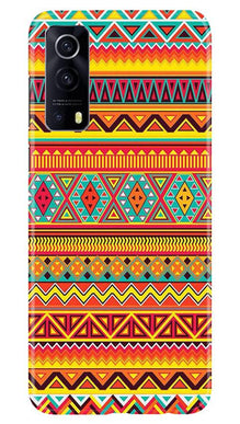 Zigzag line pattern Mobile Back Case for Vivo iQOO Z3 5G (Design - 4)