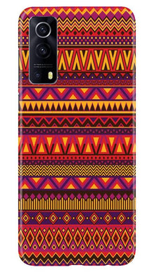 Zigzag line pattern2 Mobile Back Case for Vivo iQOO Z3 5G (Design - 10)