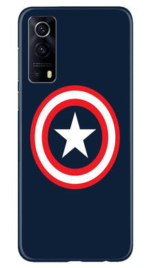 Captain America Mobile Back Case for Vivo iQOO Z3 5G (Design - 42)