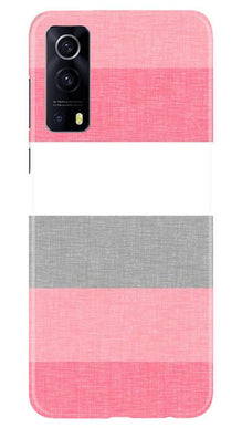 Pink white pattern Mobile Back Case for Vivo iQOO Z3 5G (Design - 55)