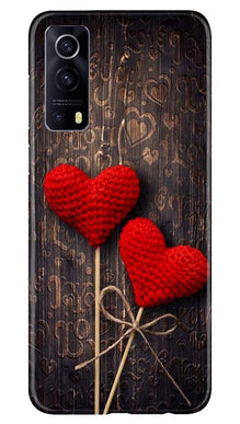 Red Hearts Mobile Back Case for Vivo iQOO Z3 5G (Design - 80)