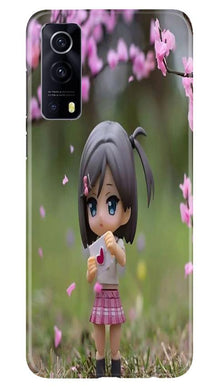 Cute Girl Mobile Back Case for Vivo iQOO Z3 5G (Design - 92)