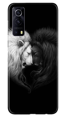 Dark White Lion Mobile Back Case for Vivo iQOO Z3 5G  (Design - 140)