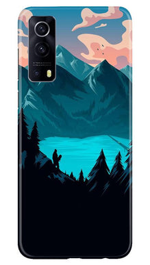 Mountains Mobile Back Case for Vivo iQOO Z3 5G (Design - 186)