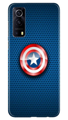 Captain America Shield Mobile Back Case for Vivo iQOO Z3 5G (Design - 253)