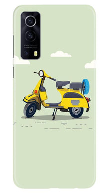 Vintage Scooter Mobile Back Case for Vivo iQOO Z3 5G (Design - 260)