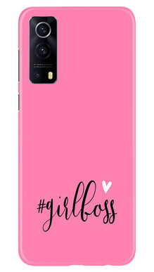 Girl Boss Pink Mobile Back Case for Vivo iQOO Z3 5G (Design - 269)