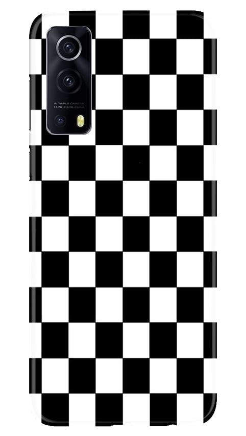 Black White Boxes Mobile Back Case for Vivo iQOO Z3 5G (Design - 372)