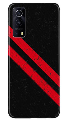 Black Red Pattern Mobile Back Case for Vivo iQOO Z3 5G (Design - 373)