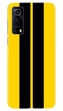 Black Yellow Pattern Mobile Back Case for Vivo iQOO Z3 5G (Design - 377)