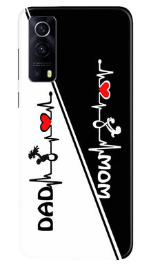 Love Mom Dad Mobile Back Case for Vivo iQOO Z3 5G (Design - 385)