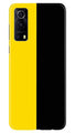 Black Yellow Pattern Mobile Back Case for Vivo iQOO Z3 5G (Design - 397)