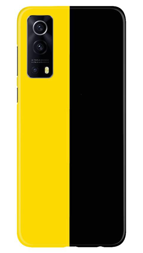 Black Yellow Pattern Mobile Back Case for Vivo iQOO Z3 5G (Design - 397)