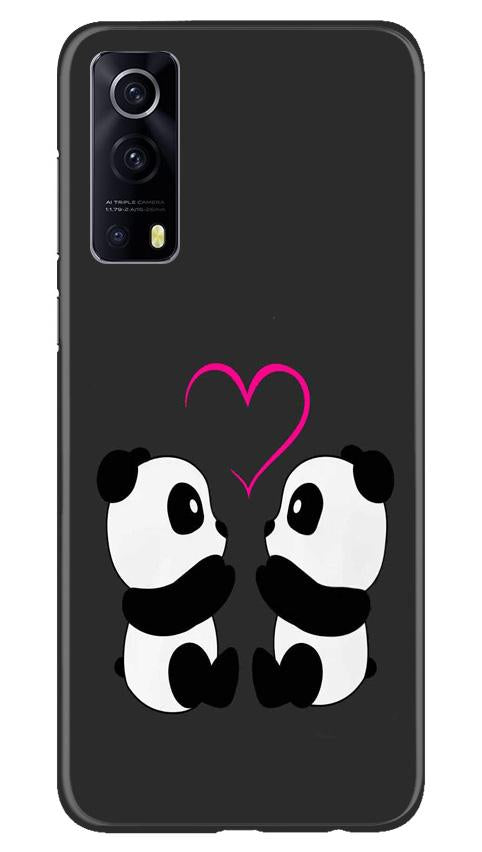 Panda Love Mobile Back Case for Vivo iQOO Z3 5G (Design - 398)