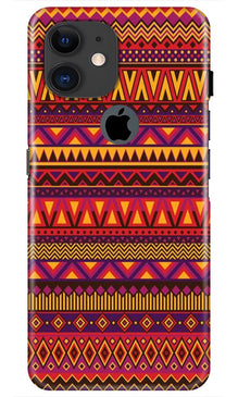 Zigzag line pattern2 Mobile Back Case for iPhone 11 Logo Cut (Design - 10)