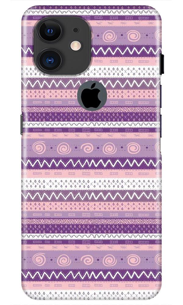 Zigzag line pattern3 Case for iPhone 11 Logo Cut