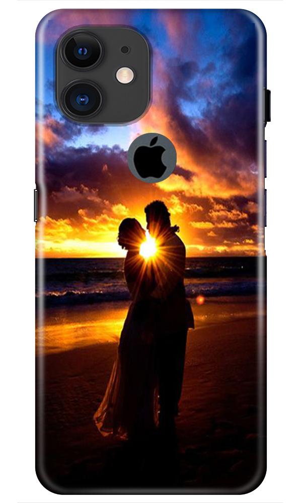 Couple Sea shore Case for iPhone 11 Logo Cut