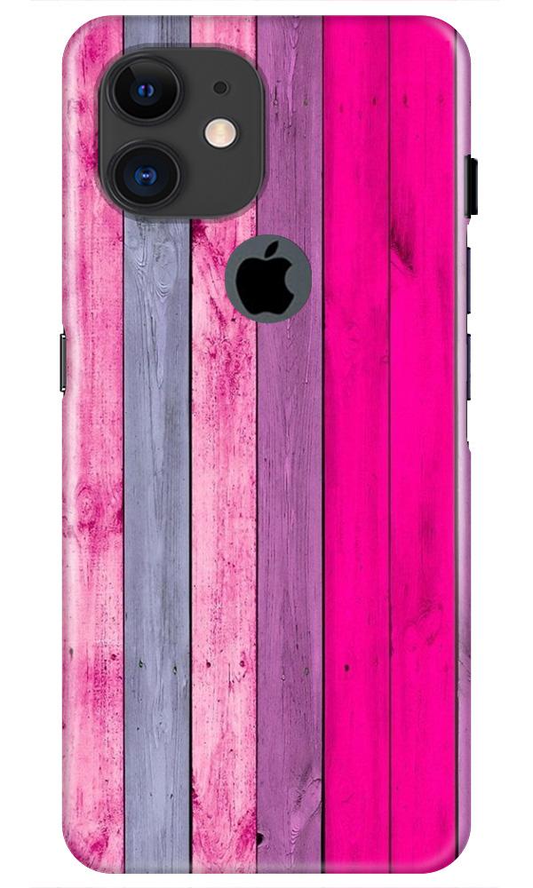 Wooden look Case for iPhone 11 Logo Cut