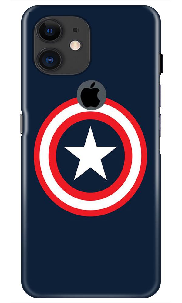 Captain America Case for iPhone 11 Logo Cut