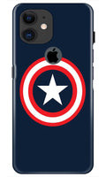 Captain America Case for iPhone 11 Logo Cut