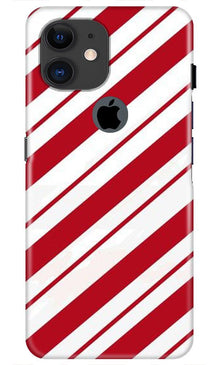 Red White Mobile Back Case for iPhone 11 Logo Cut (Design - 44)