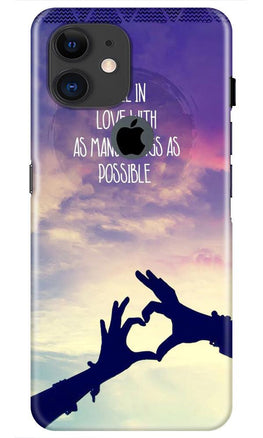 Fall in love Case for iPhone 11 Logo Cut
