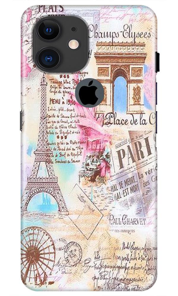 Paris Eiftel Tower Case for iPhone 11 Logo Cut