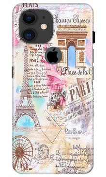Paris Eiftel Tower Mobile Back Case for iPhone 11 Logo Cut (Design - 54)