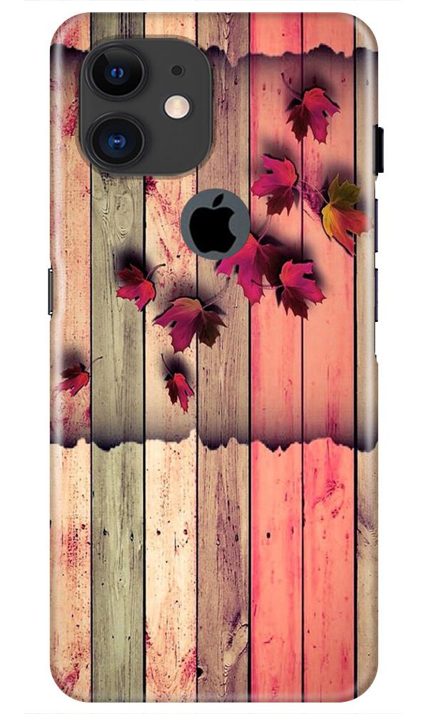 Wooden look2 Case for iPhone 11 Logo Cut