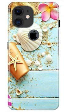 Sea Shells Mobile Back Case for iPhone 11 Logo Cut (Design - 63)
