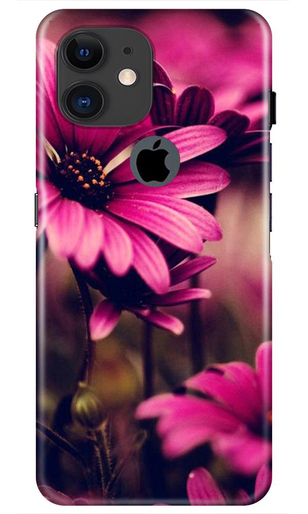 Purple Daisy Case for iPhone 11 Logo Cut
