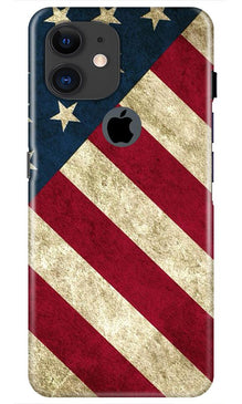 America Mobile Back Case for iPhone 11 Logo Cut (Design - 79)